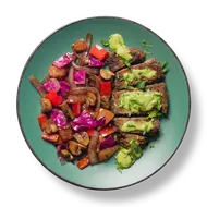 Grilled Steak with Avocado Chimichurri