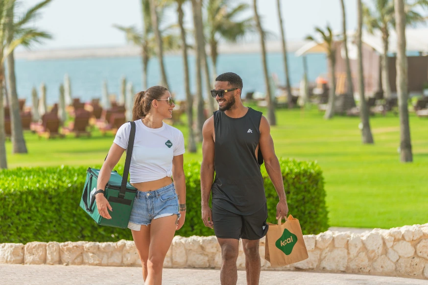 Couple taking a walk on the promenade