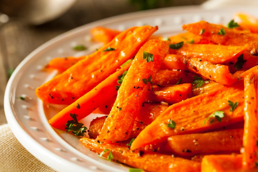 Roasted carrots with antiseptic properties