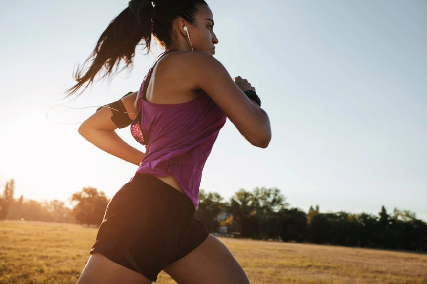 Woman running as her hobby